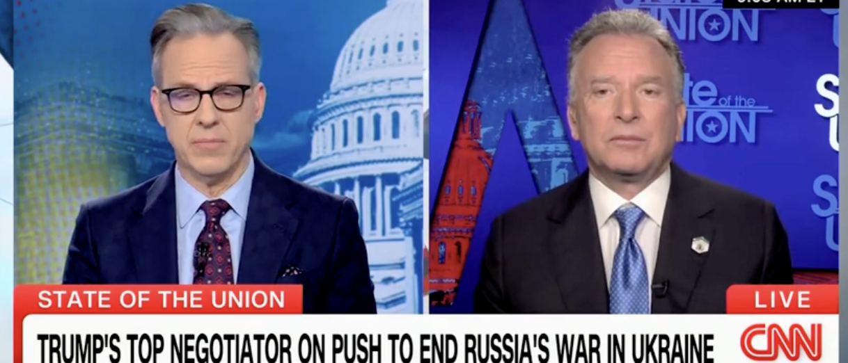‘Only Way You Get Deals Done’: Steve Witkoff Tells Jake Tapper How To End A War